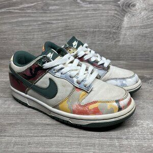 Nike Dunk Low GS SE Sail Kids Sneakers Camo Youth Size 3.5 Shoes DB1909-100